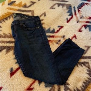 7 For All Mankind Slim Cigarette Jeans Cropped 32